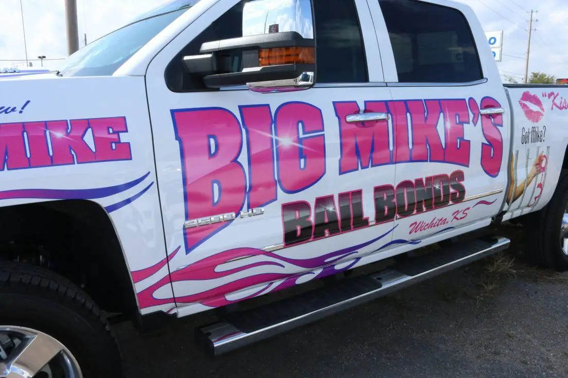 Big Mike's Bail Bonds Big Mike's Bail Bonds Wichita Drivers Side Graphics