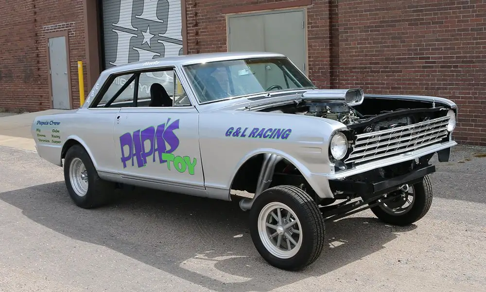 1965 Chevy Nova Vintage Dragster Full Coverage Car Wrap